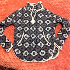 Madewell sweater small fuzzy zip up